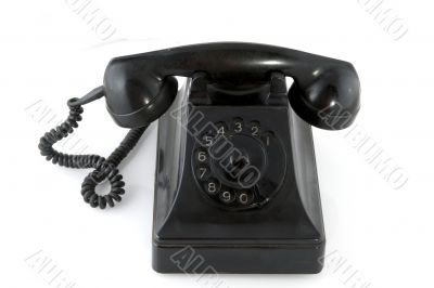 Old black telephone
