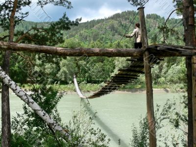 The bridge over river Katun