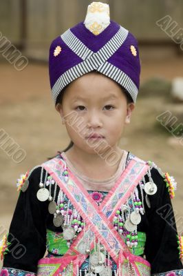 Laos Hmong girl