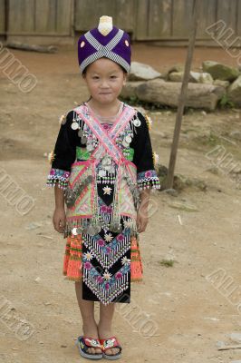 Laos Hmong girl