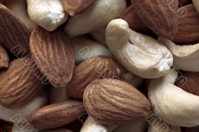 Almonds and cashew