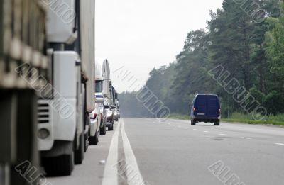 Cars stopping