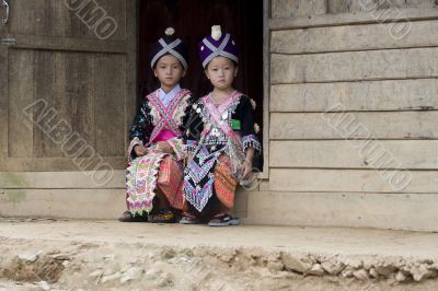 Laos Hmong girl