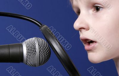 girl with microphone