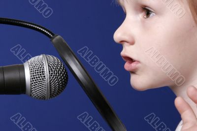girl with microphone