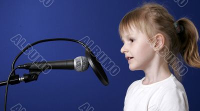 girl with microphone