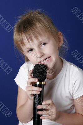 girl with microphone
