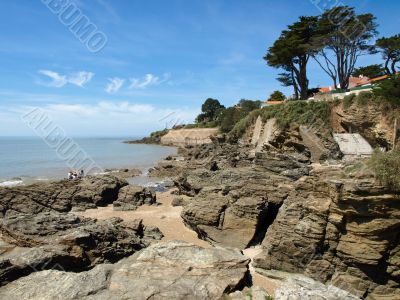 Ocean coast with rocks