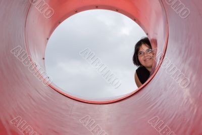 Girl Peeking