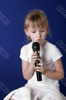 girl with microphone