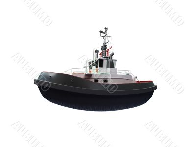 small boat front view