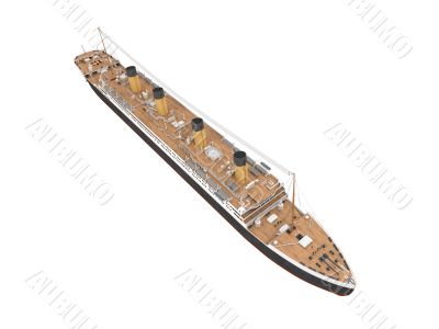 Big ship liner front view
