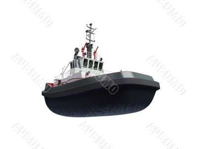 small boat front view