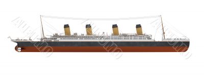 Big ship liner side view