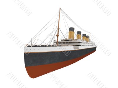 Big ship liner front view