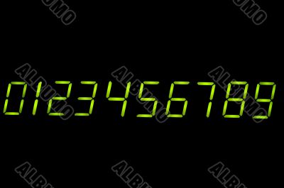 crystal number on black