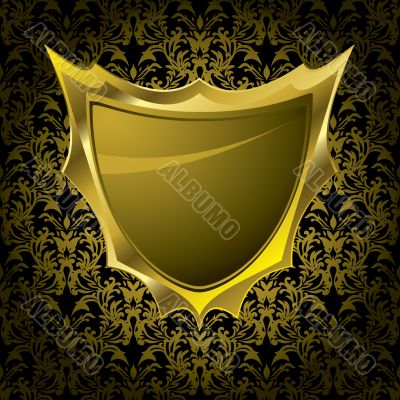 floral shield gold