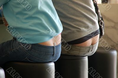 Jeans and buttocks