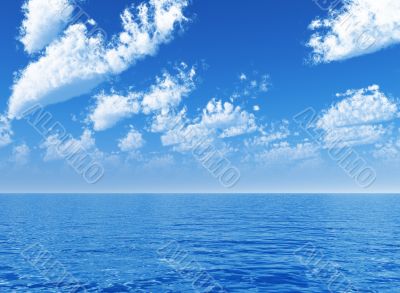 sky above a sea
