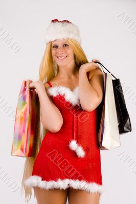Christmas faerie doing xmas shopping