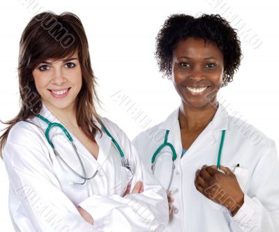 Two women doctor