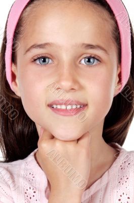 Adorable girl thinking
