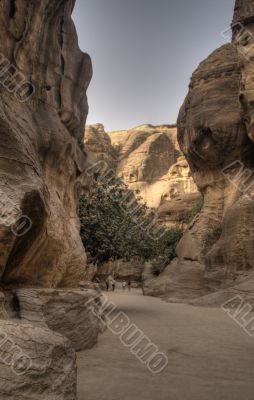Petra ruins and mountains in Jordan