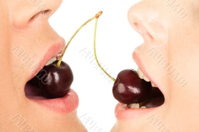 Cherry in mouths