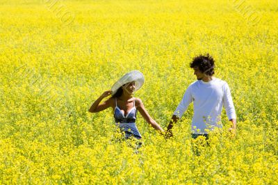 Walk in the fields of gold