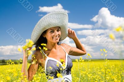 Woman with hat