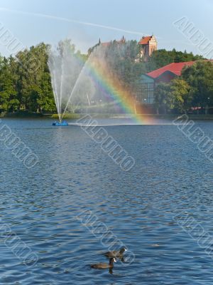 Fountain on the lake