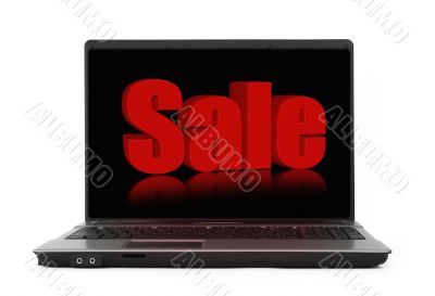 sale concept on notebook screen