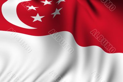Rendered Singaporean Flag