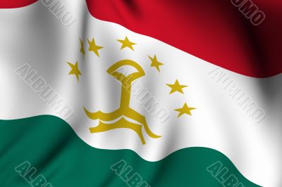 Rendered Tajik Flag