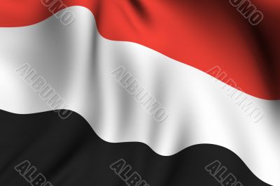 Rendered Yemeni Flag