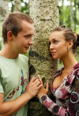 Pair in forest