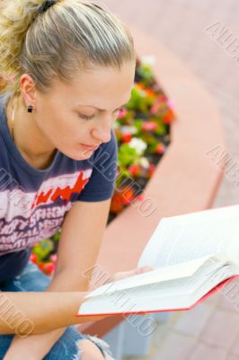 woman reading in the park
