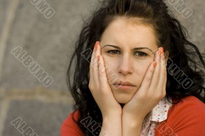 young unhappy woman