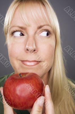 Beautiful Woman With Apple