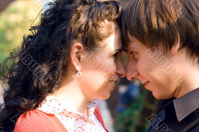 happy attractive couple