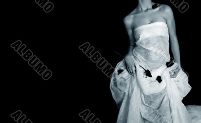Girl in a white dress