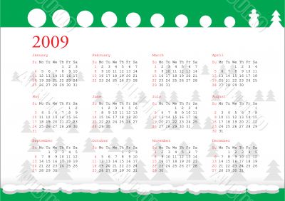 calendar of 2009