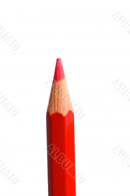 Red pencil in vertical