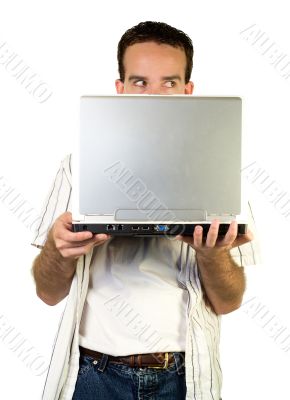 Man Behind Laptop