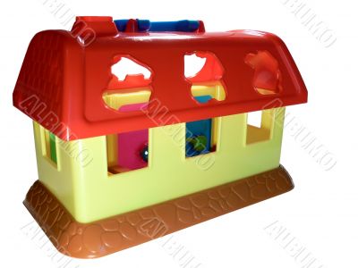 Toy small house isolated