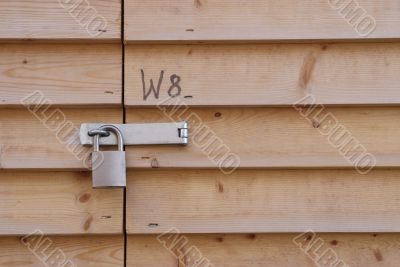 wooden door locked