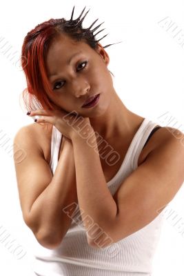 young tired woman