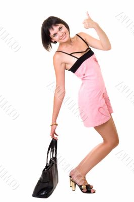 girl with handbag