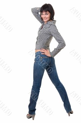 beautiful girl in jeans