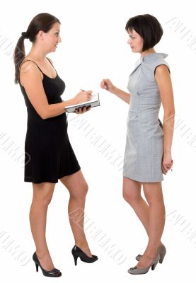 Woman taking notes